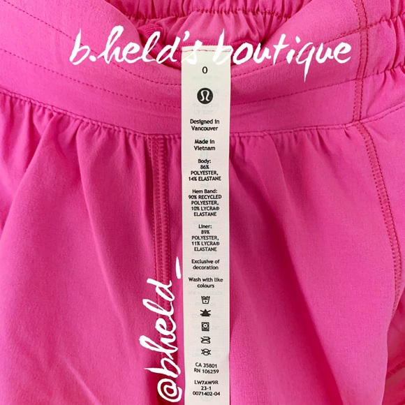 lululemon Hotty Hot Low-Rise Lined Short 2.5" in Sonic Pink Size 0 Brand New NWT - Picture 4 of 16